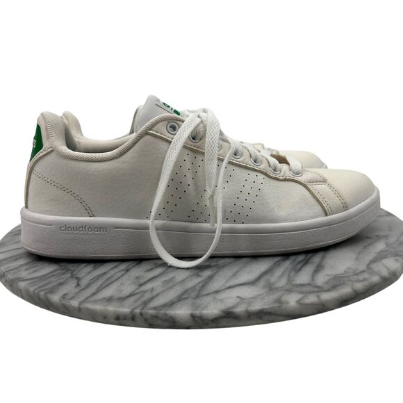 Adidas Mens 8 Off White Cloudfoam Advantage Sneakers Shoes Casual Lace Up AW3914 - Picture 1 of 12